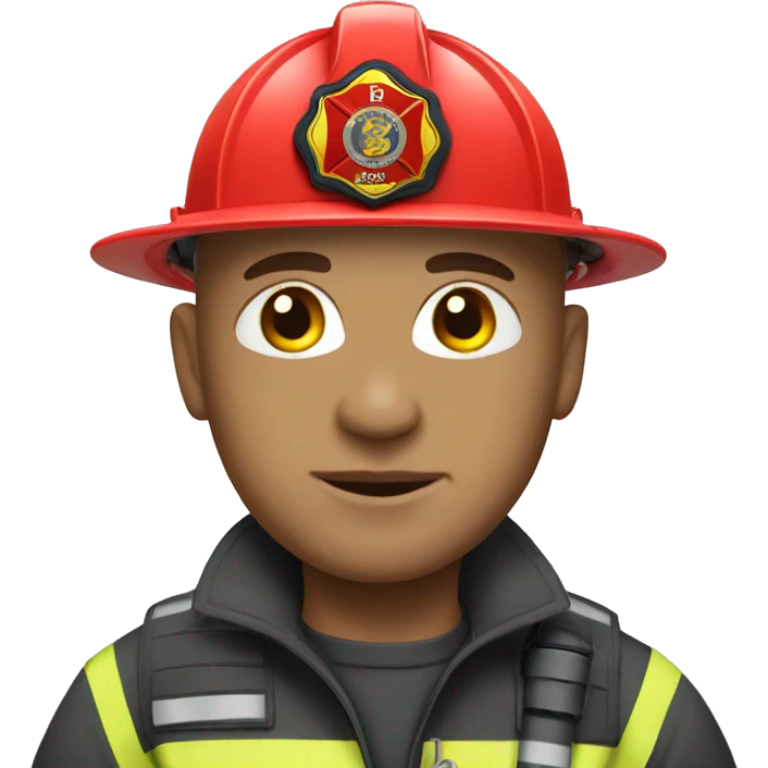 Bald white firefighter  emoji