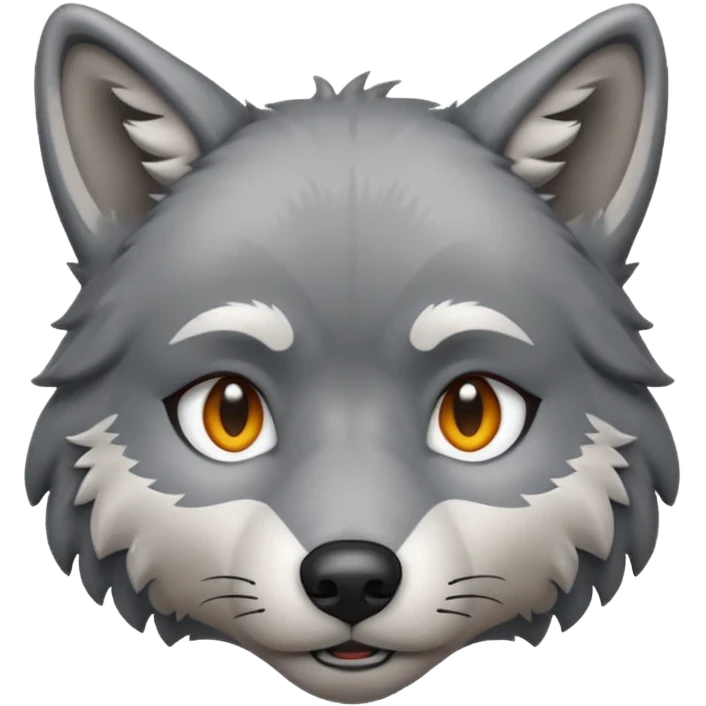 emoji of  wolf thinking emoji