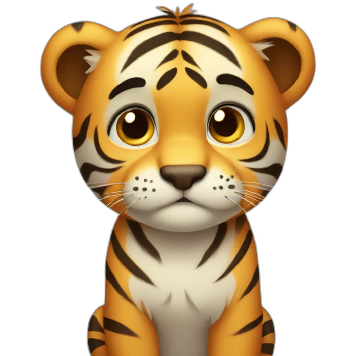 Sad tiger cub emoji