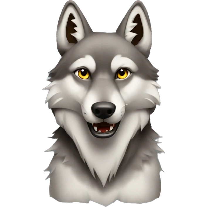 a wolf making turkish bozkurt emoji