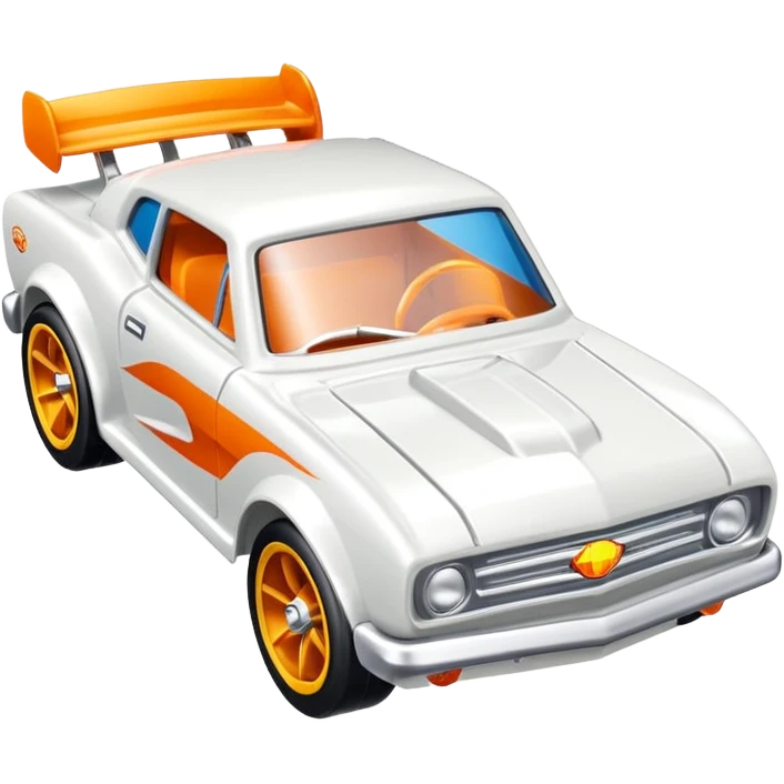 Машинка HotWheels белого цвета в классической упаковке HotWheels. emoji