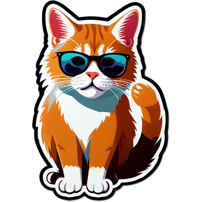 Cat with sunglasses emoji