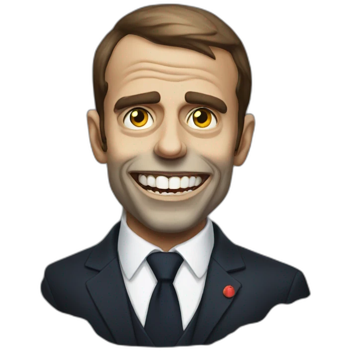 zombie macron smiling emoji