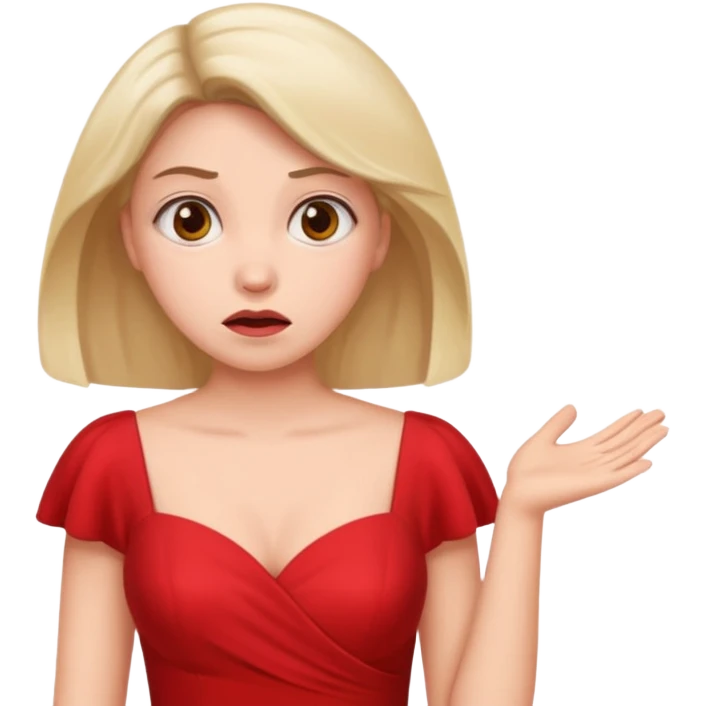빨간옷을 입은 모르겠는 여자 🤷🏻‍♀️ emoji