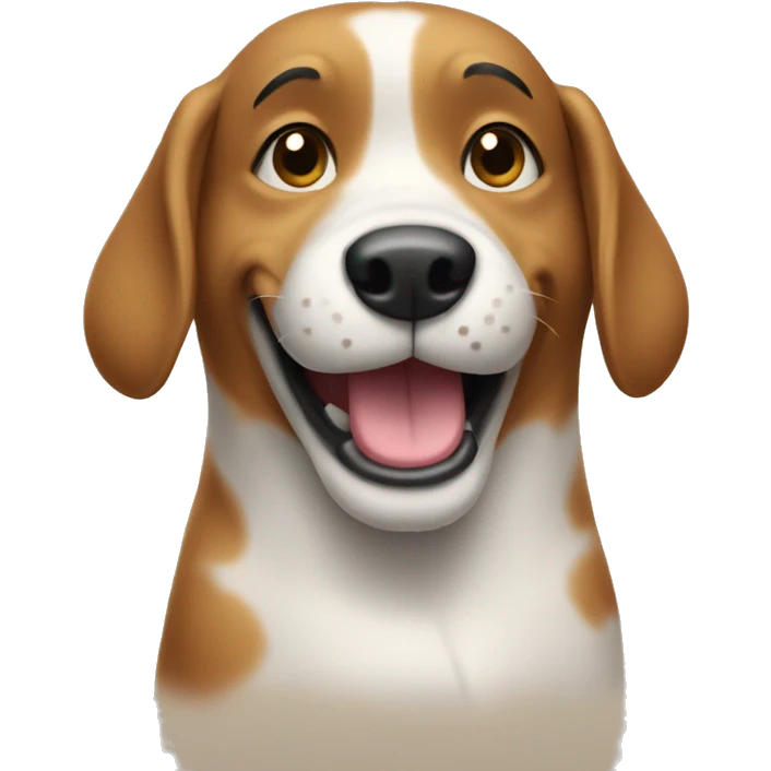 A dog with thumbs up emoji