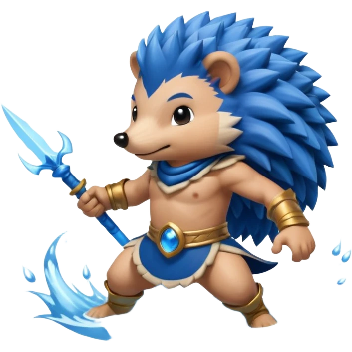 water bending hedgehog warrior water in air emoji