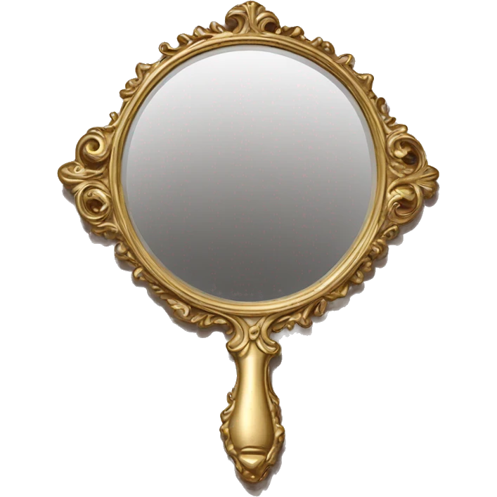 vintage rococo hand mirror emoji