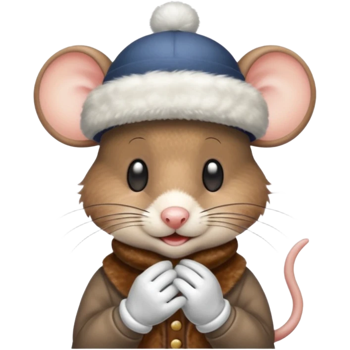 mouse wearing hat emoji
