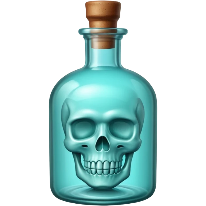 Cyan poison bottle  emoji