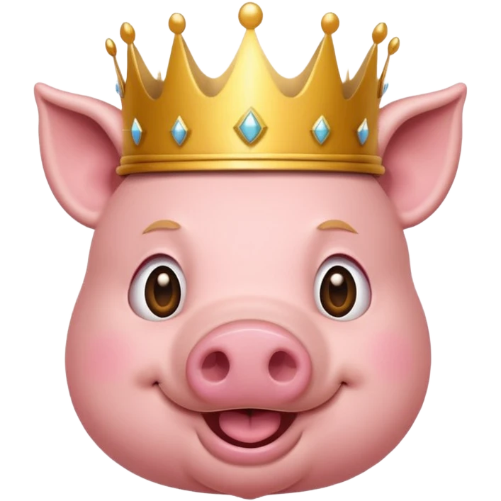 A pig wears crown  emoji