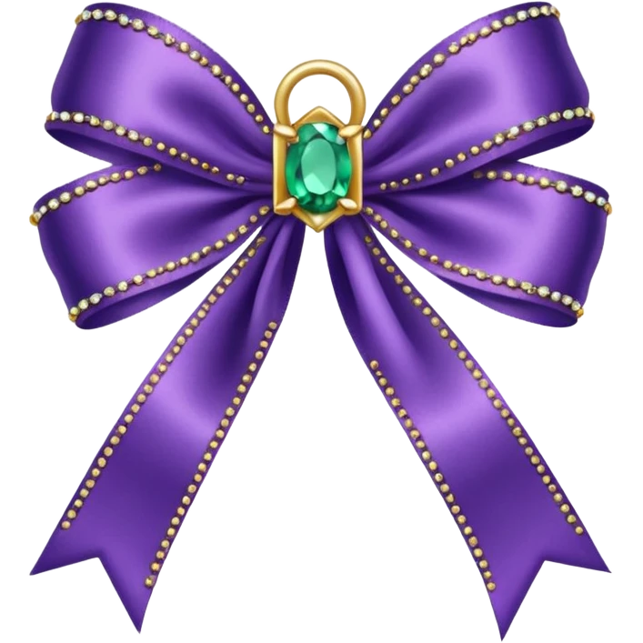 violet ribbon with jewelry emoji