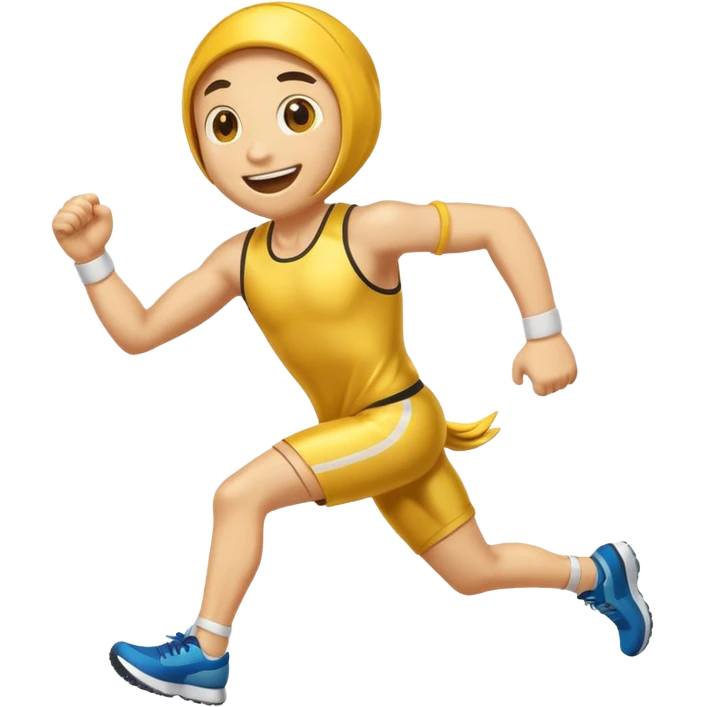 athletic coin with eyes, mouth, arms and legs emoji