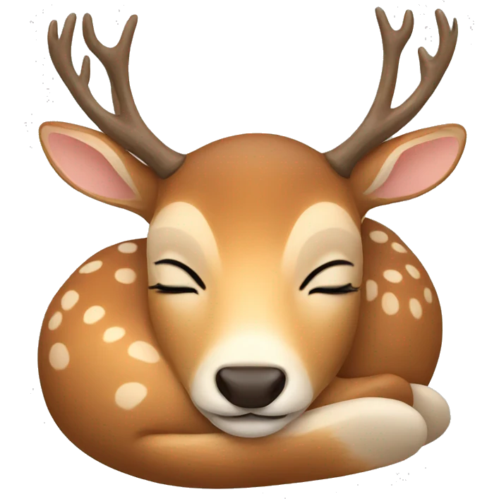 Deer sleeping emoji