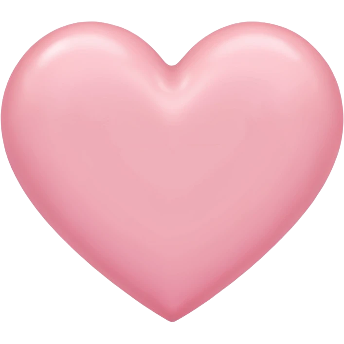 A pink pastel colour heart  emoji
