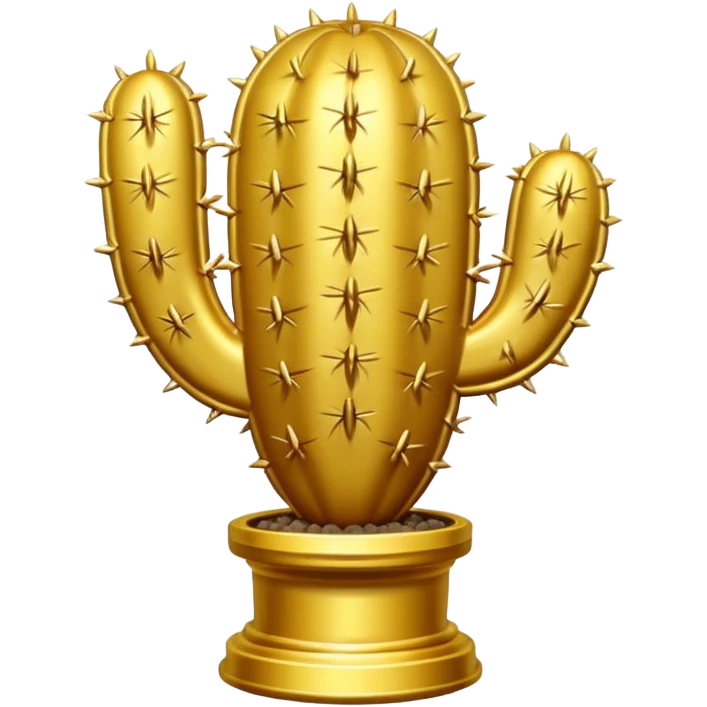 gold cactus trophy  emoji