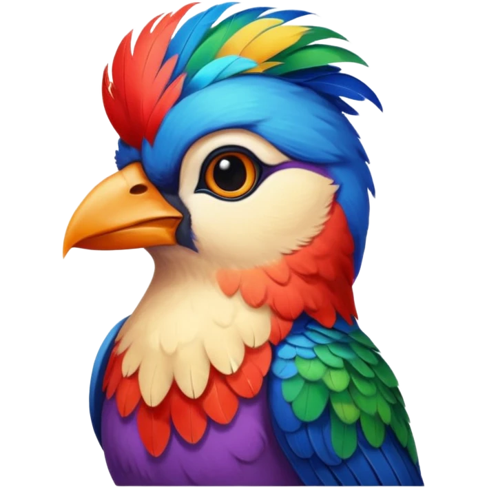 painter bird emoji