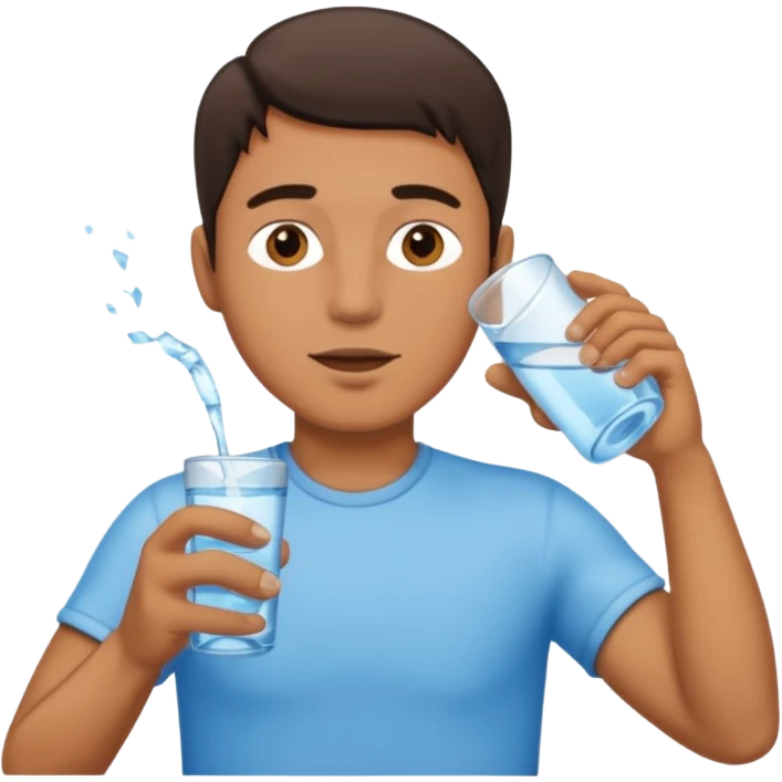 man drinking water  emoji