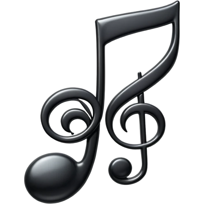 black music note emoji