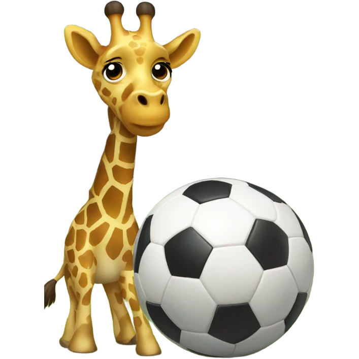 Giraffe playing soccer emoji