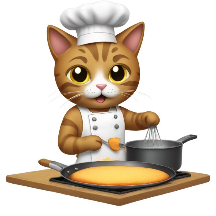 Cat cooking emoji