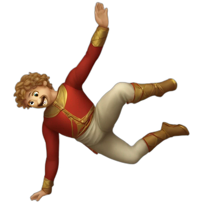 medieval circus acrobat doing a backflip emoji