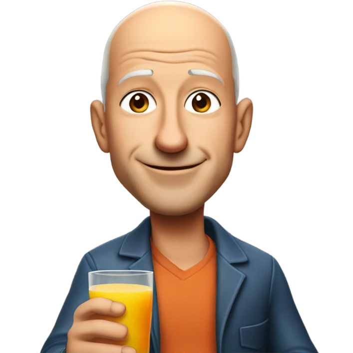 Jeff bezos drink juice emoji