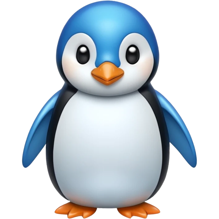 Penguin blue emoji