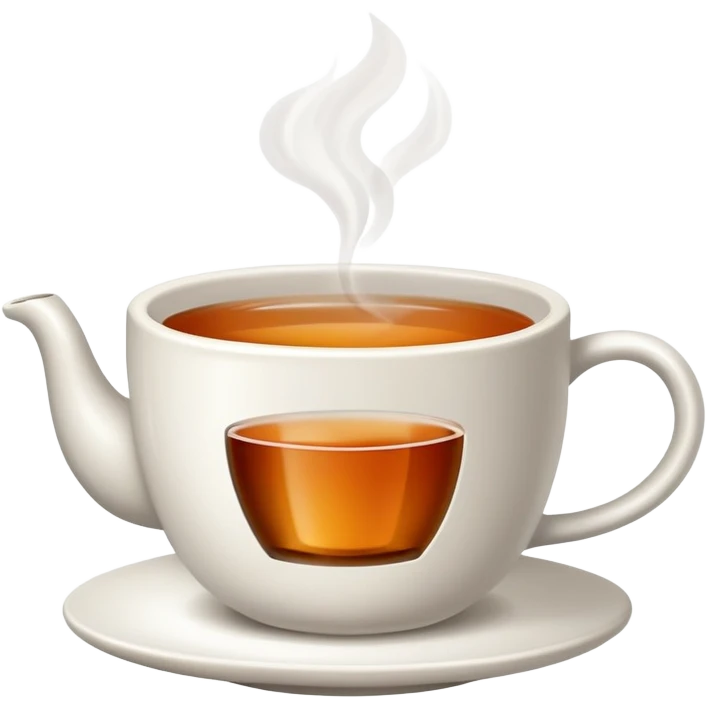 steaming cup of tea with tea bag emoji