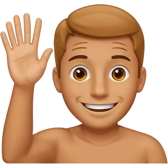 man waving hello emoji