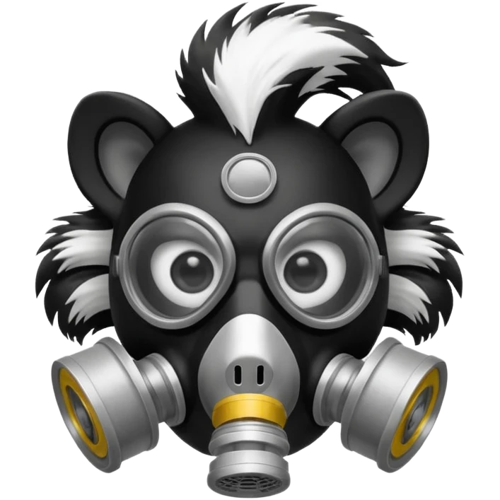 Skunk wearing gas mask  emoji