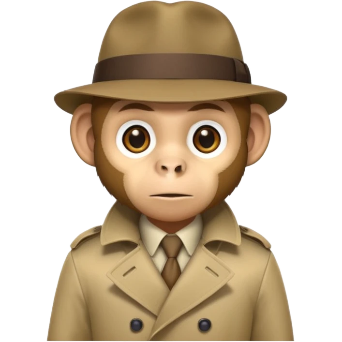 Monkey detective emoji