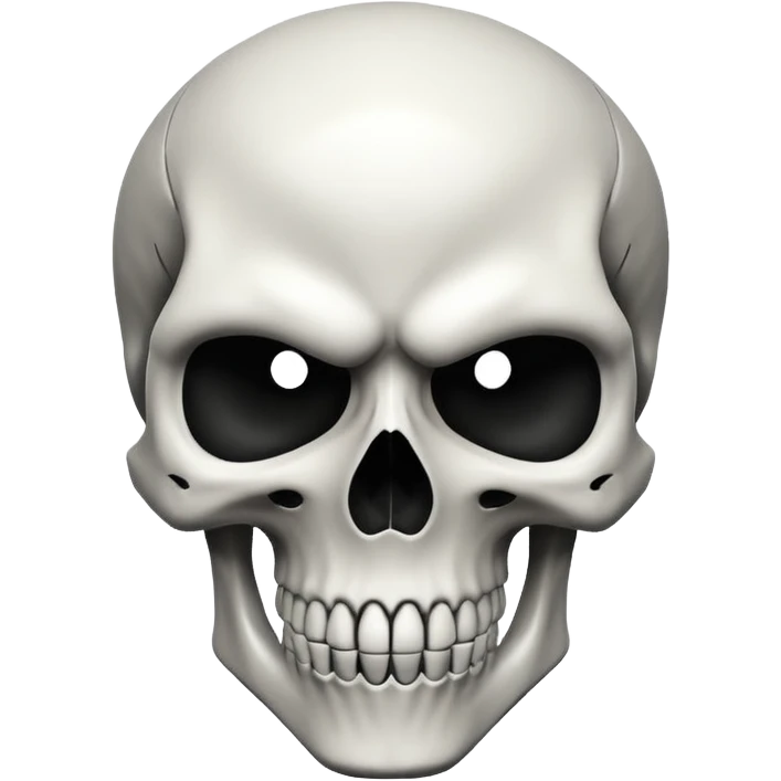 The image shows a stylized skull graphic with an angular and aggressive design. emoji
