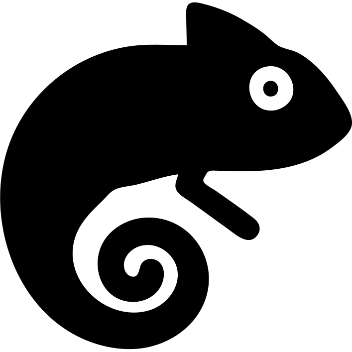 solid filled chameleon icon emoji