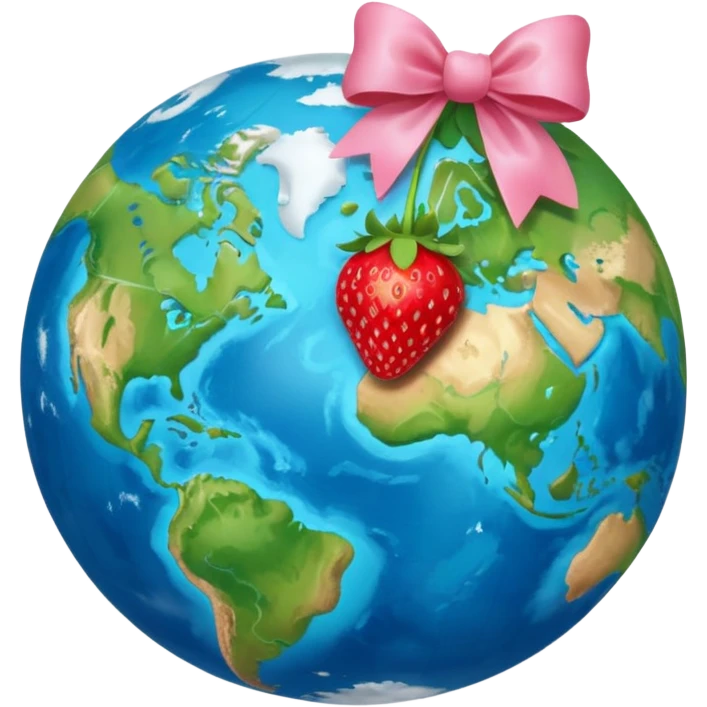 🍓🎀🌏🌎🌍 emoji