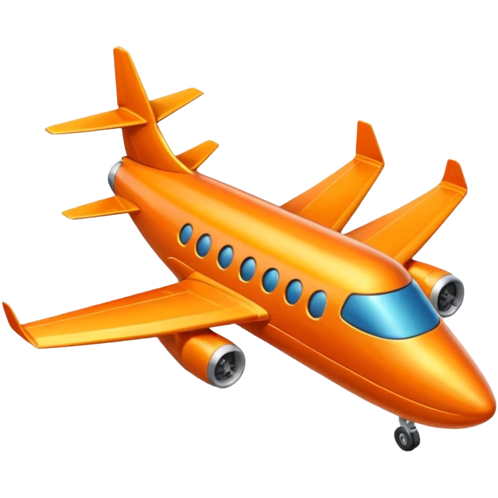 Orange plane rising to right side emoji