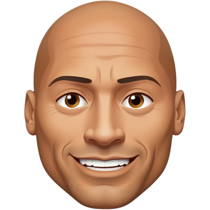 Dwayne the rock Johnson making creepy smirk emoji