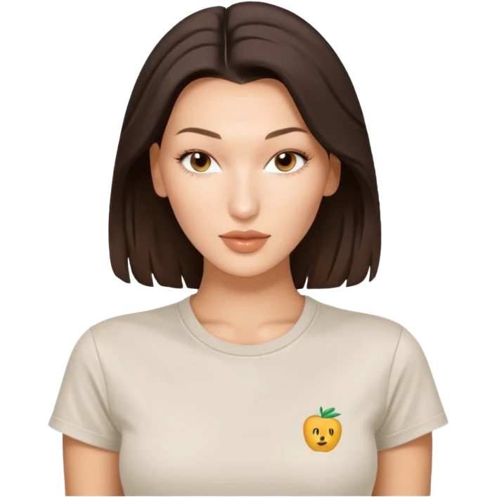 Bella hadid wear t-sihrt emoji