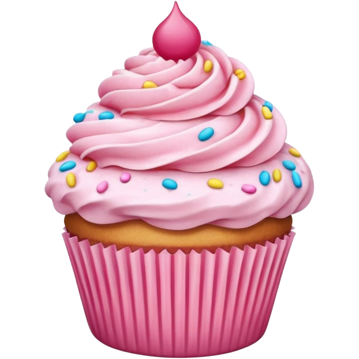 Cupcake with pink icing emoji