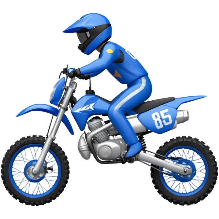 Blue dirt bike 85cc emoji