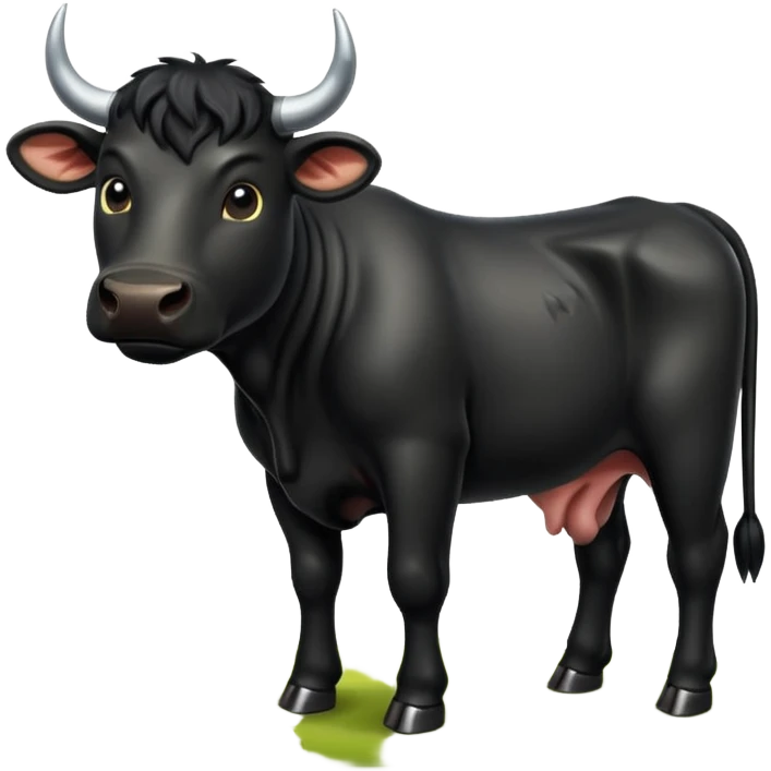 Black cattle  emoji