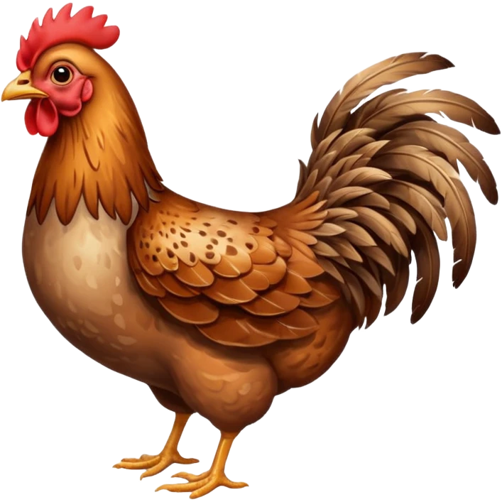 High resolution of A hen  emoji