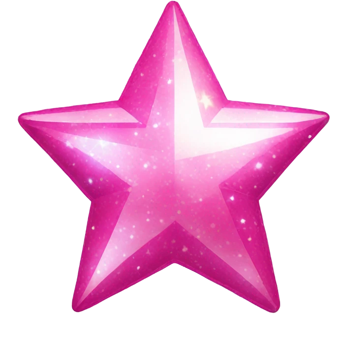 Pink shiny discoball shaped star  emoji