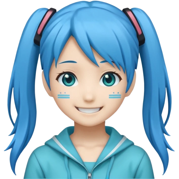 Hatsune Miku as a emoji emoji