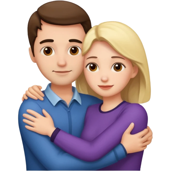Пара мужчина и женщина обнимаются emoji