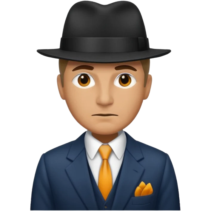 Mobster with different colored suit and hat emoji