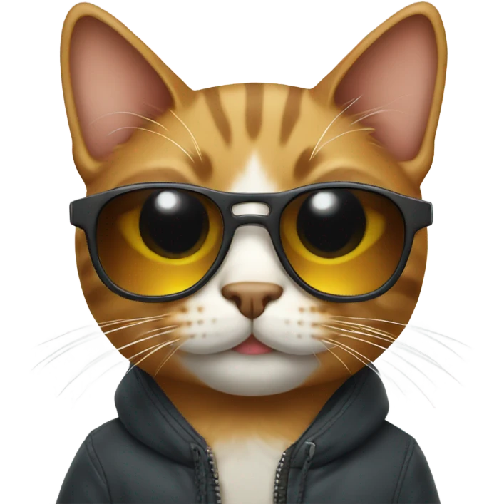 A cat wearing sunglasses emoji