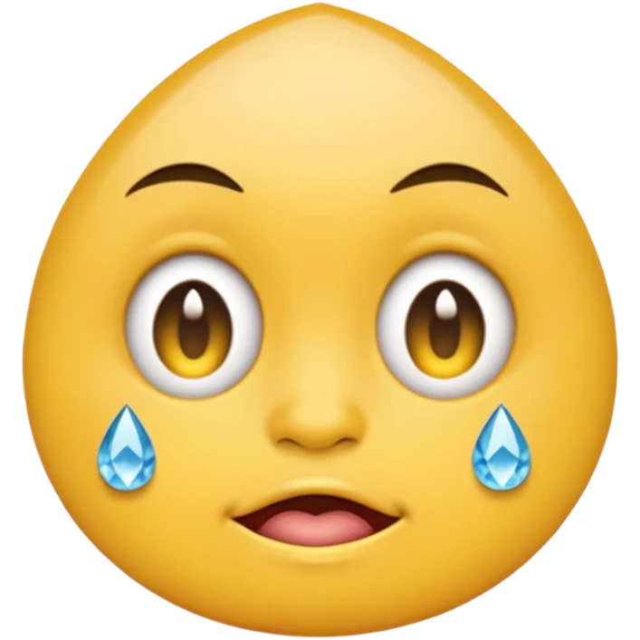 circular yellow emoji, grimacing, diamond grill, teardrop tattoo under right eye emoji