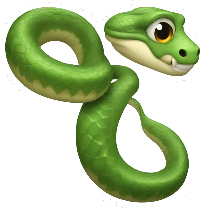 Snake with laxer eyes emoji
