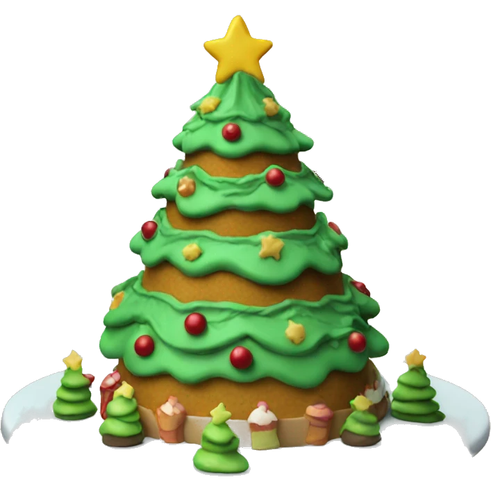 Christmas tree cake emoji