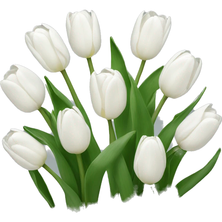white tulips  emoji